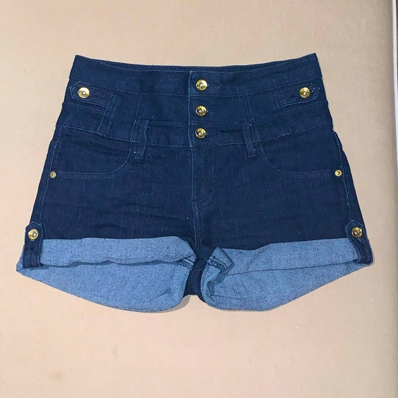Denim High Waisted Shorts - Picture 1 of 3